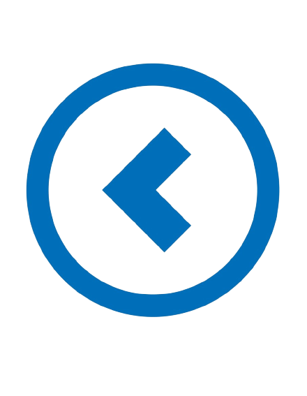 a blue left arrow